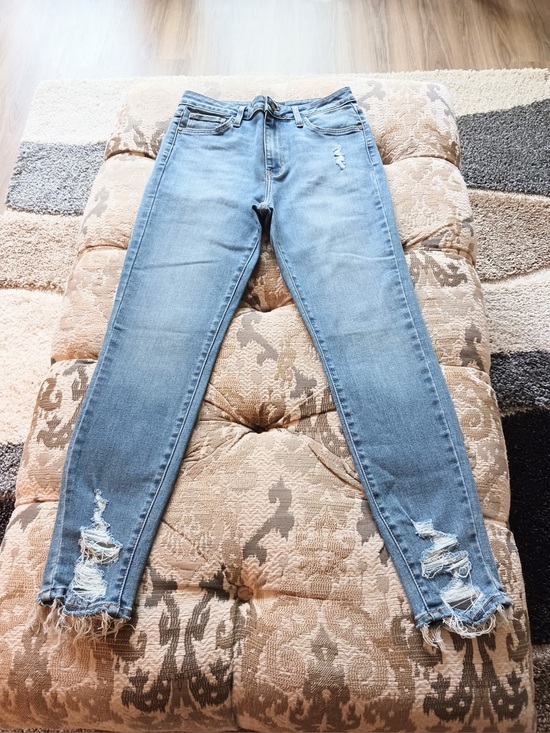 Just Black Denim - Just Black Denim Jeans/Just Black Denim Ripped Frayed Hem Skinny Jean